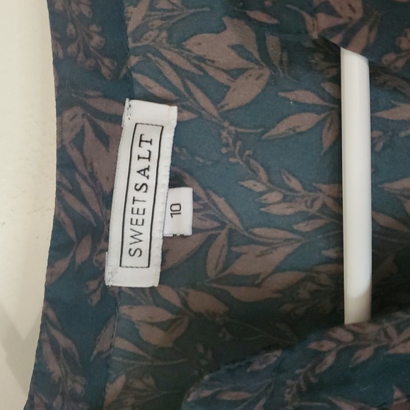 SweetSalt Jumpsuit Size 10 Womens Green Taupe Button Zip Down Scandinavian - Picture 9 of 16